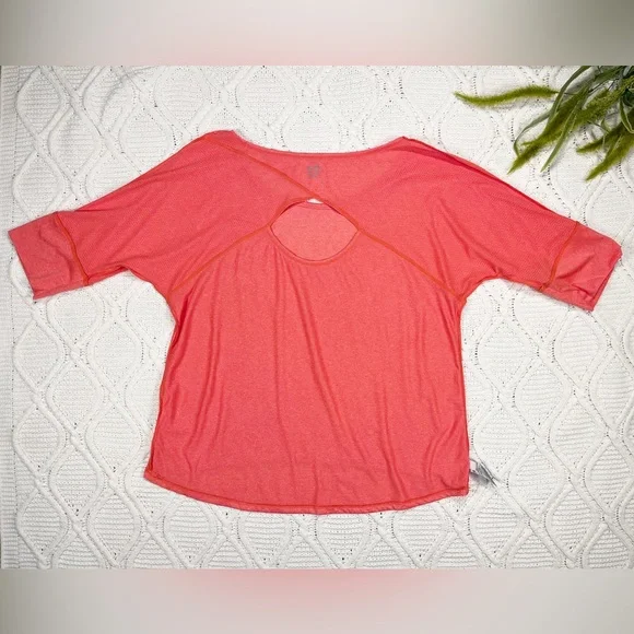 NWT C9 Champion Athletic Top Peekaboo Back Shirt Coral XXL - Picture 8 of 14